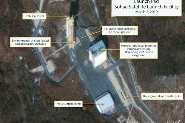 News World North Korea nuclear missile rebuilding test launch pad facility site satellite images