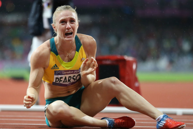 The moment Sally Pearson realised she was an Olympic champion.