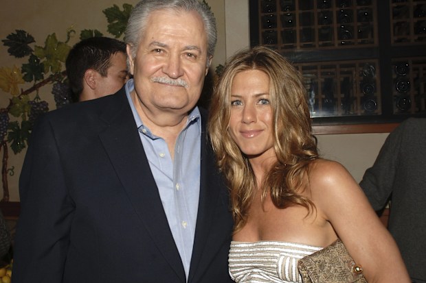 WESTWOOD, CA - MAY 22:  (L-R) Actor John Aniston and daughter actor Jennifer Aniston  attend the after party following the world premiere of Universal Pictures "The Break-Up" at the Napa Grille on May 22, 2006 in Westwood, California.  (Photo by Stephen Shugerman/Getty Images)
