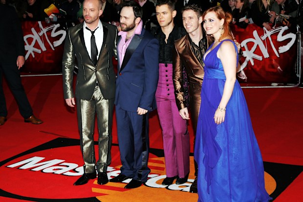 The Scissor Sisters arrive at the BRIT Awards 2007 in association with MasterCard at Earls Court on February 14, 2007 in London.