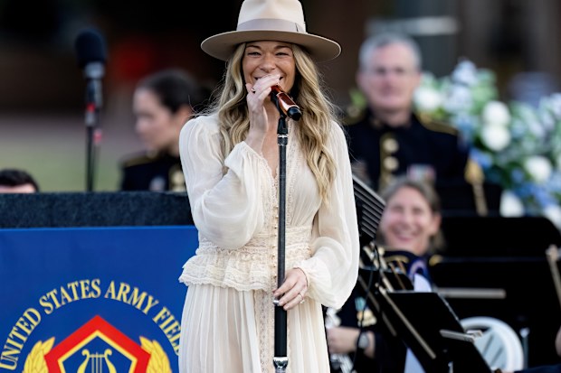 PHILADELPHIA, PENNSYLVANIA - JULY 03: Singer and songwriter LeAnn Rimes is seen performing during Salute to Service: The United States Army Field Band featuring LeAnn Rimes on July 03, 2024 in Philadelphia, Pennsylvania. (Photo by Gilbert Carrasquillo/GC Images)