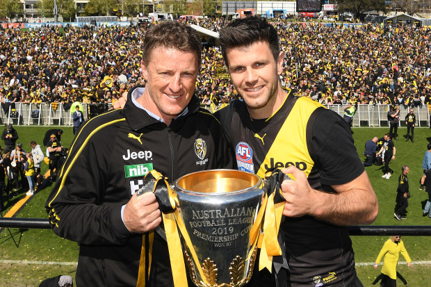 Damien Hardwick and Trent Cotchin combined for three premierships in four years between 2017 and 2020