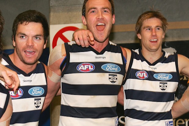 Steven King duirng his playing days with the Cats, where he won a premiership.