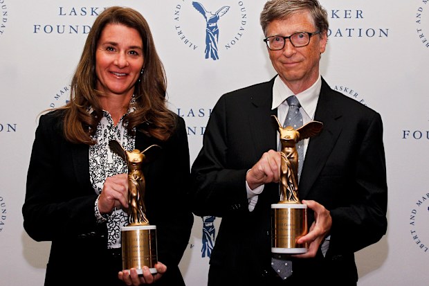 Melinda Gates and Bill Gates of the Gates Foundation, winners of the Public Service Award, at The Lasker Awards 2013.