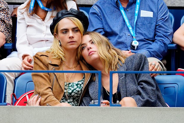 Cara Delevingne and Ashley Benson attend the 2019 US Open Women's final on September 07, 2019 in New York City.