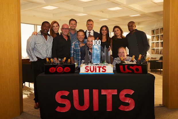 Wendell Pierce, Sarah Rafferty, Patrick J. Adams, Gabriel Macht, Rick Hoffman, Meghan Markle 