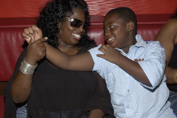 Angie Stone and her son Michael Archer