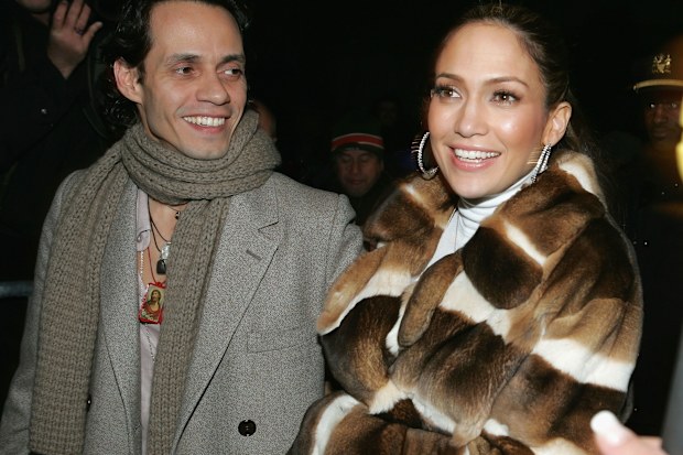 Jennifer Lopez with Marc Anthony in 2005 