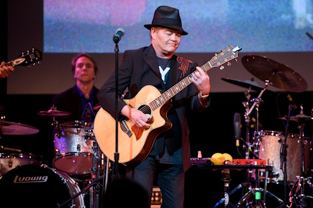 Photos of The Monkees starring Mickey Dolenz and Peter Tork performing live on stage at Town Hall, NYC on June 1, 2016.  