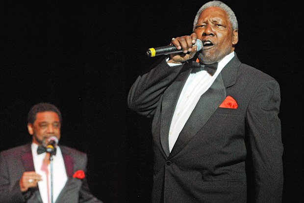 Charlie Thomas of The Drifters performs at the Doo Wop Extravaganza at PNC Bank Arts Center on May 20, 2016 in Holmdel, New Jersey. 