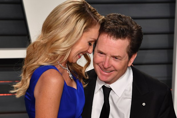 Tracy Pollan and Michael J. Fox  at Wallis Annenberg Center for the Performing Arts on February 26, 2017 in Beverly Hills, California.