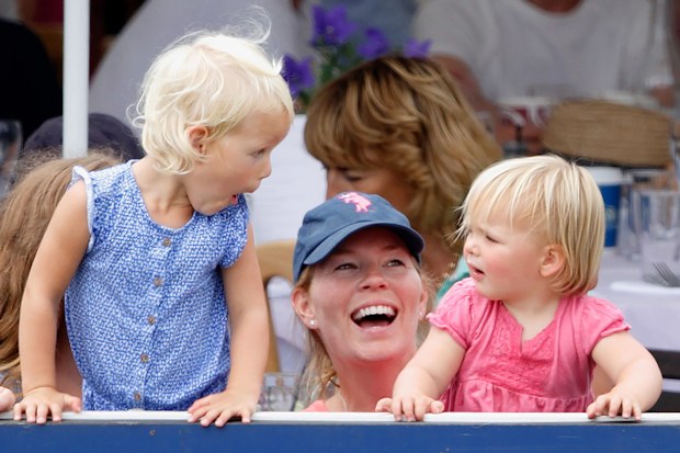 Autumn Phillips with her daughter Isla, left, and niece, Mia Tindall at the Festival of British Eventing at Gatcombe Park on August 9, 2015.