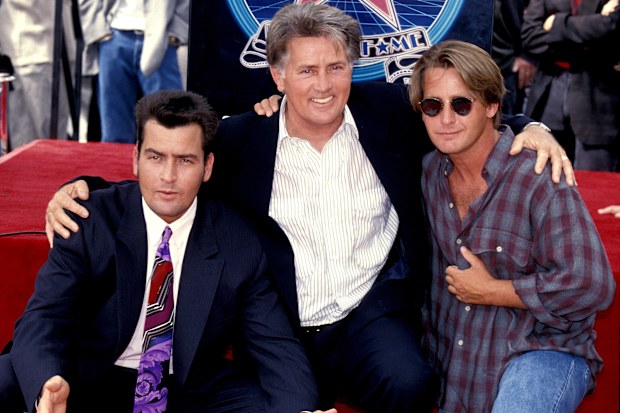 Charlie Sheen, Martin Sheen and Emilio Estevez in 1994