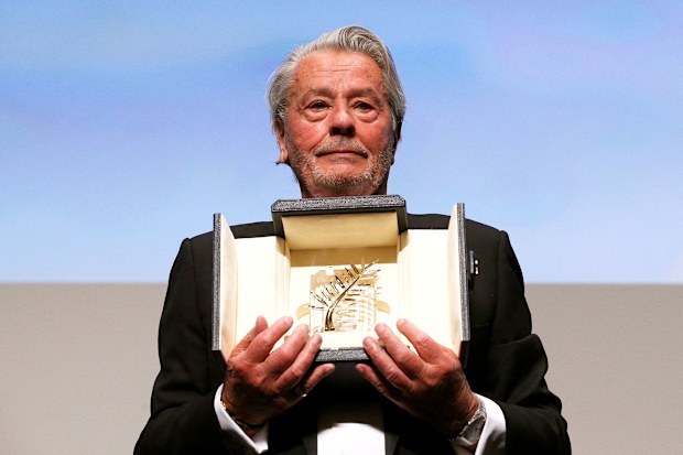 Alain Delon receives his honourary Palme d'Or Award at the 72nd Cannes Film Festival in Cannes, France, on May 19, 2019.