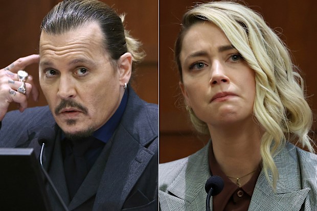 Johnny Depp and Amber Heard during their 2022 defamation trial.