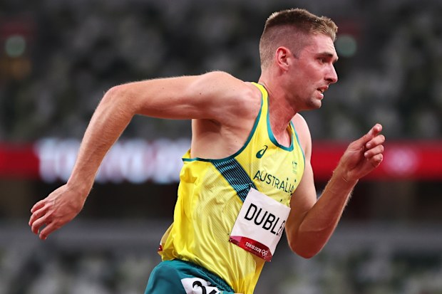 TOKYO, JAPAN - AUGUST 04:  Cedric Dubler of Team Australia competes in the Men's Decathlon 400m heats on day twelve of the Tokyo 2020 Olympic Games at Olympic Stadium on August 04, 2021 in Tokyo, Japan. (Photo by Cameron Spencer/Getty Images)