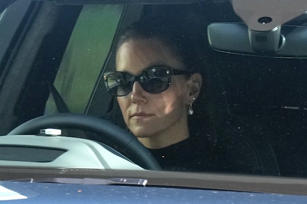 Princess of Wales Kate Middleton seen leaving Windsor castle the day after Queen Elizabeths death. 09 Sep 2022 Pictured: Kate Middleton seen leaving Windsor castle the day after Queen Elizabeths death. Photo credit: James Whatling / MEGA TheMegaAgency.com +1 888 505 6342 (Mega Agency TagID: MEGA893765_003.jpg) [Photo via Mega Agency]