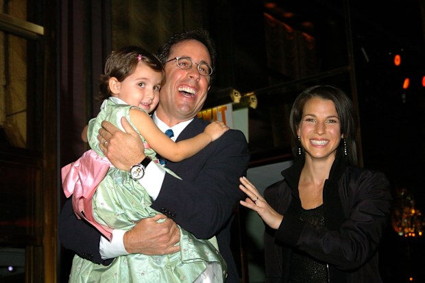 Sascha Seinfeld, Jerry Seinfeld and Jessica Seinfeld in 2004.