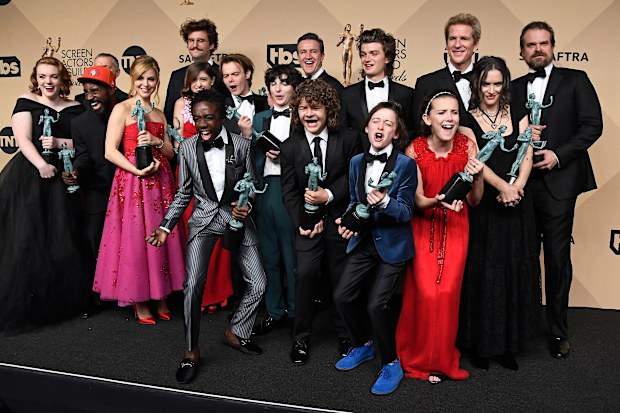 The Stranger Things cast attends the Screen Actors Guild Awards at The Shrine Auditorium on January 29, 2017 in Los Angeles, California. 