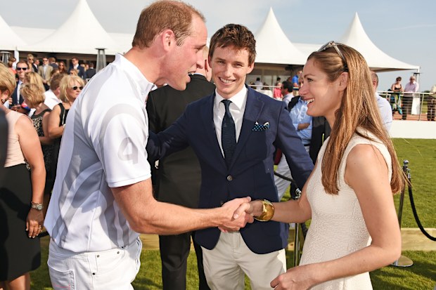 Prince William and Eddie Redmayne and Hannah Bagshawe