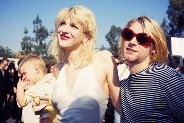 Frances Bean, Courtney Love and Kurt Cobain