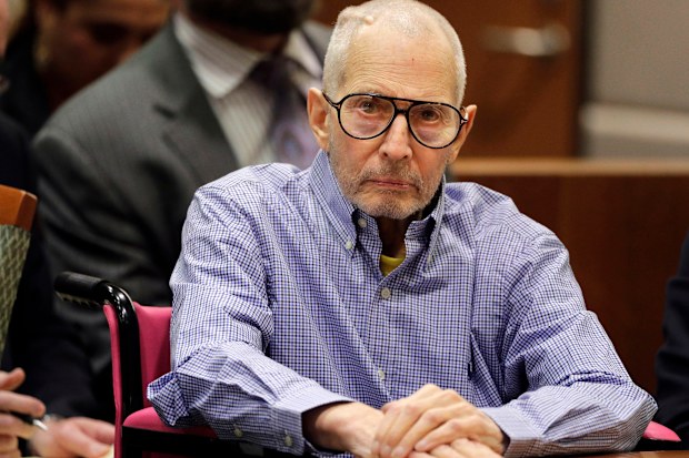 In this 2016 photo, millionaire real estate heir Robert Durst sits in a courtroom in Los Angeles relating to an investigation into the execution-style shooting of his best friend years ago in Los Angeles. 