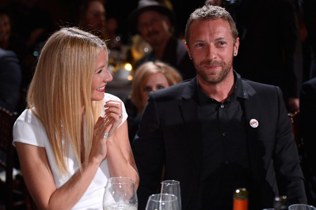 Gwyneth Paltrow and Chris Martin attend the 3rd annual Sean Penn & Friends Help Haiti Gala in 2014.