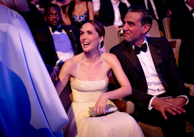 Rose Byrne and Bobby Cannavale attend the EE BAFTA Film Awards 2026 at The Royal Festival Hall on February 22, 2026 in London, England. 