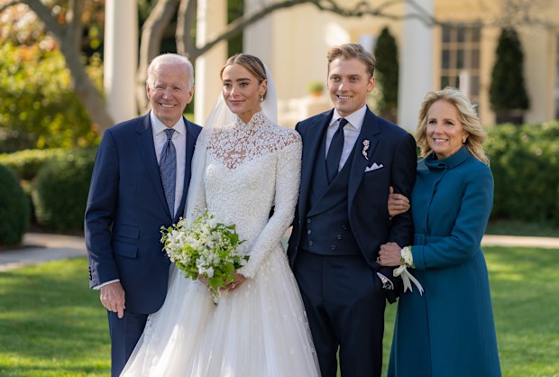 Joe Biden and First Lady Jill Biden attend the wedding of Peter Neal