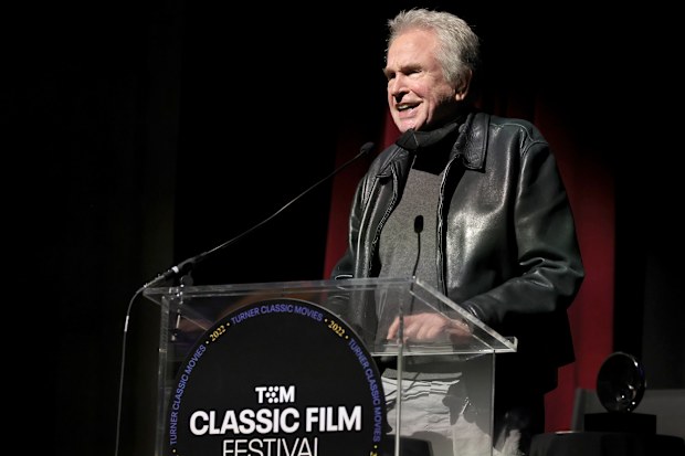 Special guest Warren Beatty speaks onstage at the screening of "Counsellor at Law during the 2022 TCM Classic Film Festival at the Hollywood Legion Theater on April 23, 2022.