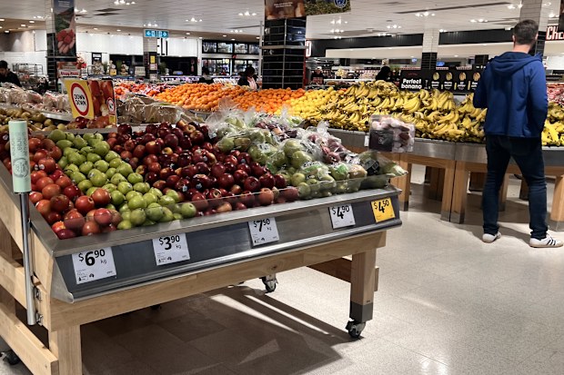 supermarket sign coles blueberries shortage 