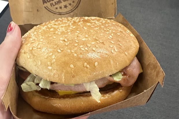 Hungry Jack's gravy whopper burger