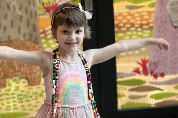 Lucy Veliades as she officially finished cancer treatment.