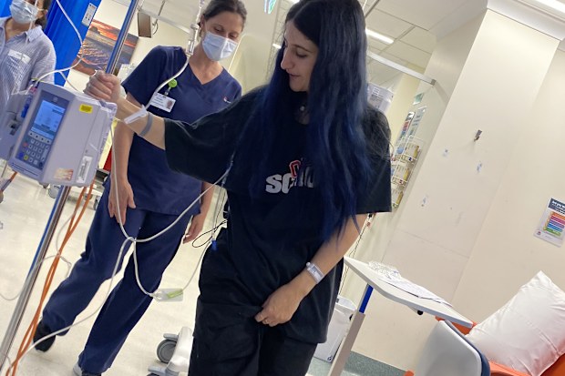 Bianca Hinton, 25, was on a cruise with her family when she felt a lump in her breast while getting dried after a shower.She thought it was probably a cyst, but headed to her GP as soon as she could.
Just a few weeks later, she was starting chemotherapy for breast cancer.