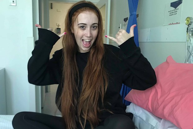 Kodi Brown in hospital after being diagnosed with cancer.