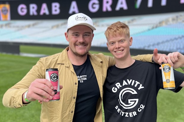Mick Spencer and Liam Battye, founders of Gravity Seltzer.