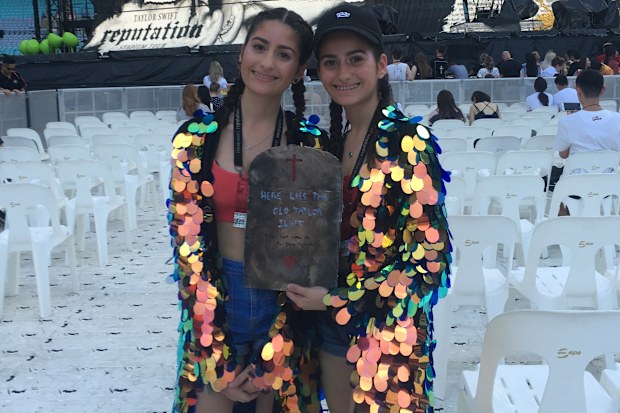 My sister and I, aged 16, front row at Taylor Swift's Reputation tour