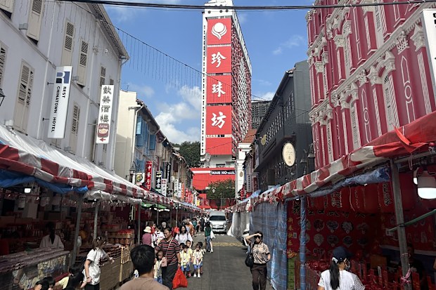We got a lesson in the history of Chinatown on our Free Singapore Tour.