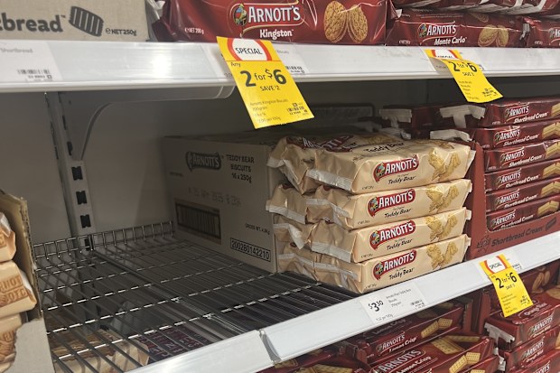 arnott's biscuit shortage raspberry shortcake supply problem