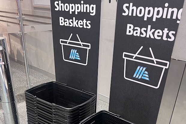 aldi shopping baskets supermarket