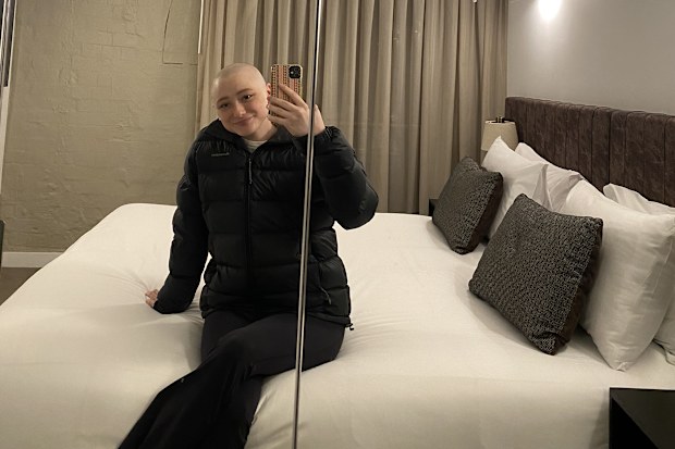 Lizzy Douglass lost all of her hair during cancer treatment.