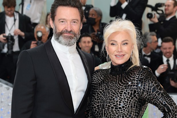 Hugh Jackman and Deborra-lee Furness at the 2023 Met Gala Celebrating "Karl Lagerfeld: A Line Of Beauty", May 01, 2023 in New York City. (Photo by Dimitrios Kambouris/Getty Images for The Met Museum/Vogue)