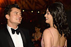 BEVERLY HILLS, CA - JANUARY 10: Orlando Bloom and Katy Perry attend The Weinstein Company and Netflix Golden Globe Party, presented with DeLeon Tequila, Laura Mercier, Lindt Chocolate, Marie Claire and Hearts On Fire at The Beverly Hilton Hotel on January 10, 2016 in Beverly Hills, California. (Photo by Kevin Mazur/Getty Images for The Weinstein Company)