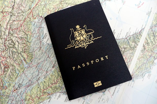 smhcreative first use SMH. 23/06/2008. australian passport on a world map. travel italy holiday . pic ross duncan
