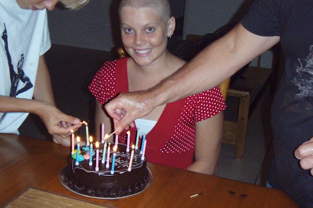 Amy on her 16th birthday in January 2008.