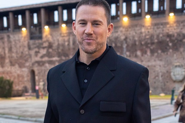 MILAN, ITALY - SEPTEMBER 20: Channing Tatum arrives at the Versace fashion show during the Milan Womenswear Spring/Summer 2025 on September 20, 2024 in Milan, Italy. (Photo by Arnold Jerocki/Getty Images)