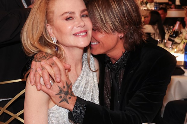 Nicole Kidman and Keith Urban during the 82nd Annual Golden Globes held at The Beverly Hilton on January 5, 2025 in Beverly Hills, California. 