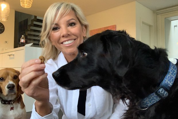 Shauna Anderson with Luna and Dougie.