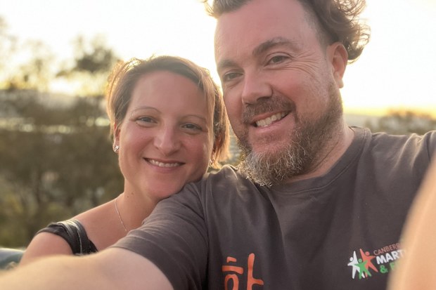 Tom Adam with his wife Dubrovka.
