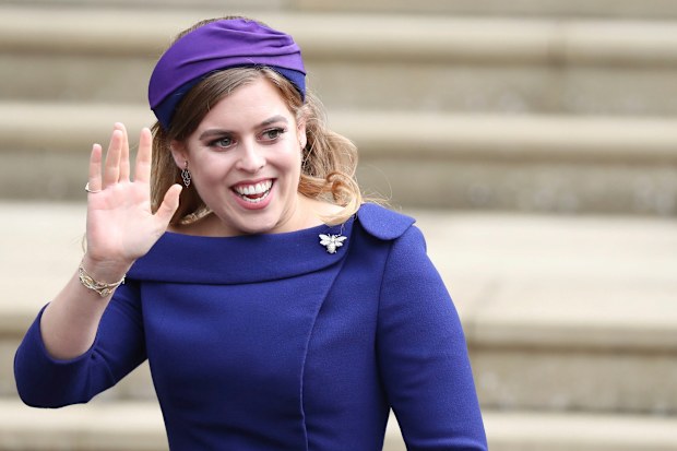 Princess Beatrice pictured at the wedding of Princess Eugenie and Jack Brooksbank in 2018